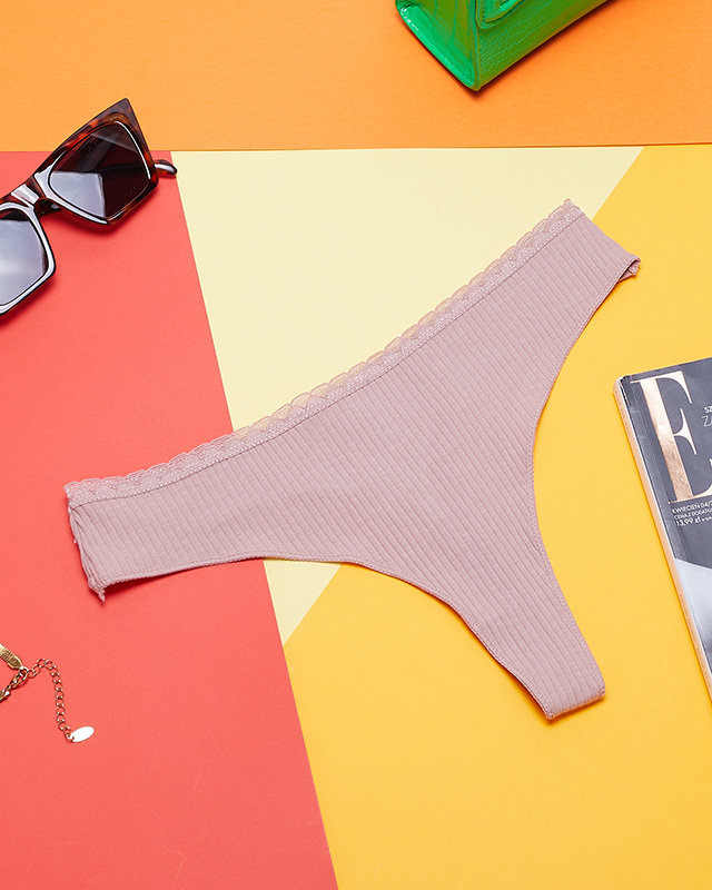Coral dámská žebrovaná tanga - Spodní prádlo