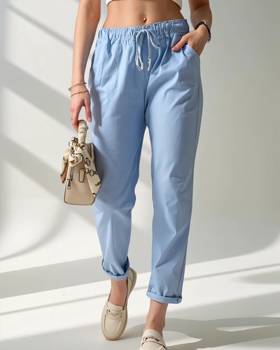 Royalfashion Jednoduché dámské látkové kalhoty