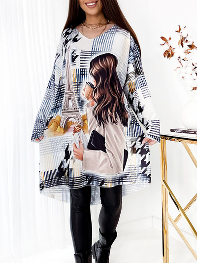 Royalfashion Dámské midi šaty s potiskem