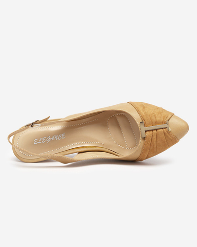 Dámské béžové lodičky na jehlovém podpatku Riviera - Shoes