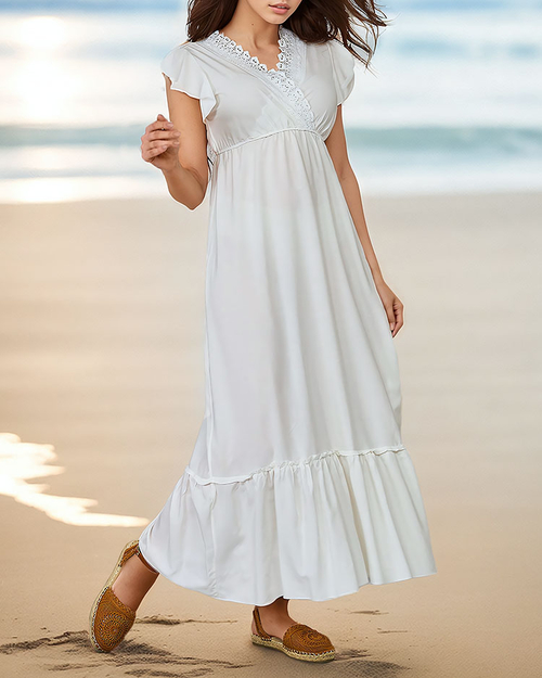 Жіноча довга сукня Royalfashion з мереживом