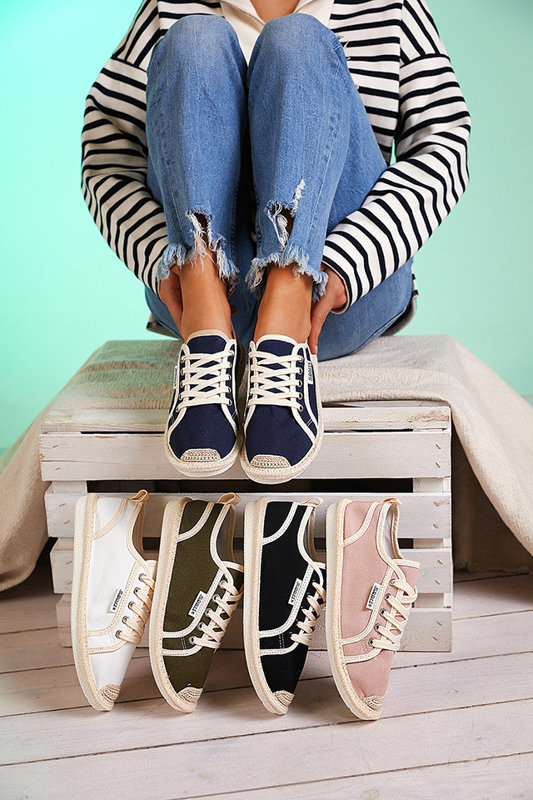 Zelené tkané dámské tenisky Mokida - Obuv