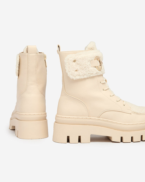 Royalfashion Жіночі черевики з овчиною Faeltone