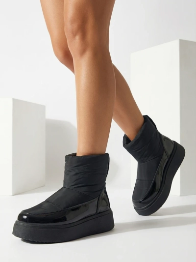 Royalfashion Black Maderta slip-on dámské sněhule