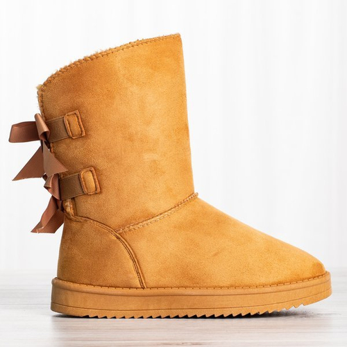 Коричневі зимові чоботи з бантами Snowy - Взуття