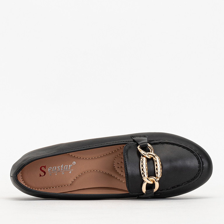 Černé dámské mokasíny z eko kůže Zolli- Shoes