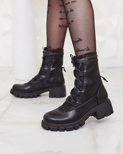 Royalfashion Dámské kozačky na nízkém sloupku Opoyar