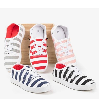 Růžové dámské pruhované tenisky Anchor - Footwear 1