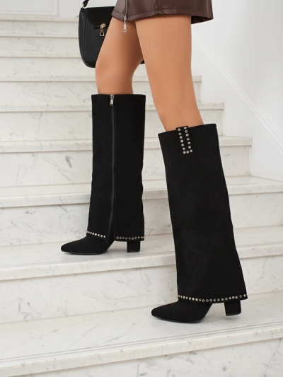 Жіночі козаки еко замшеві з халявою Bryves