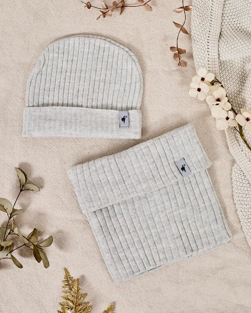 Зимовий універсальний набір Royalfashion - шапка-біні та трубчастий шарф