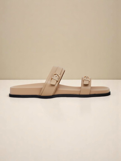 Royalfashion Dámské pantofle z ekokůže EcoTwins Slides