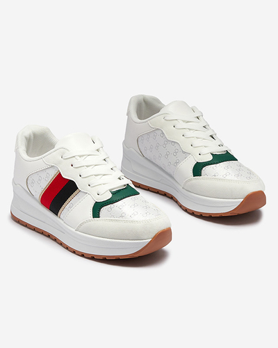 Жіночі білі спортивні кросівки на шнурівці Amnerri- Footwear