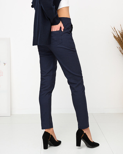 Темно-сині жіночі утеплені лосини PLUS SIZE - Одяг