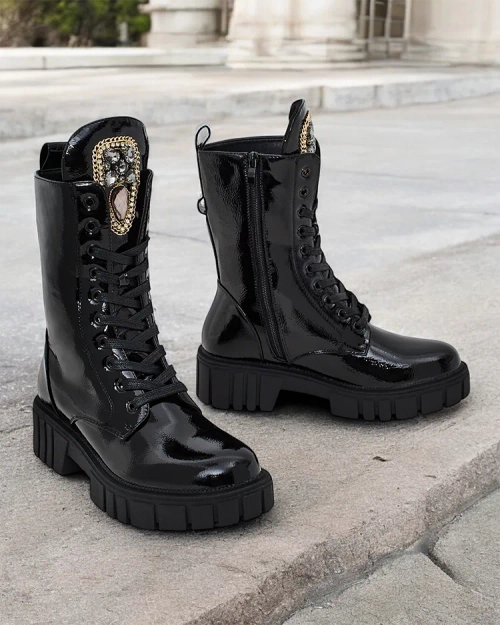 Жіночі черевики на шнурівці Royalfashion Operre