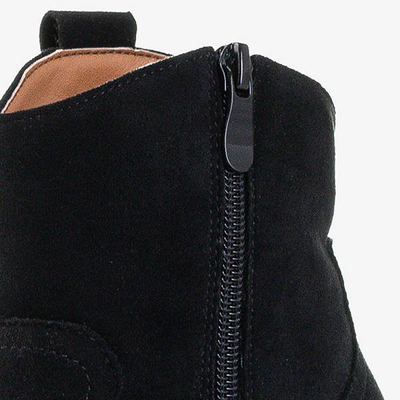 Černé dámské boty a'la kovbojské boty Vitella - Footwear