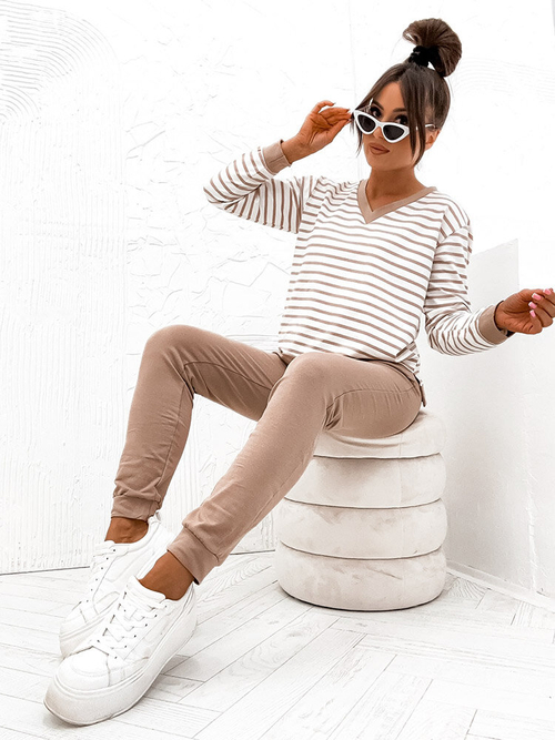 Royalfashion Жіночий комплект з бавовни в смужку