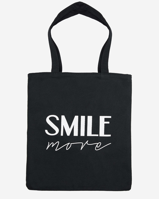 Černá látková taška s nápisem - Příslušenství