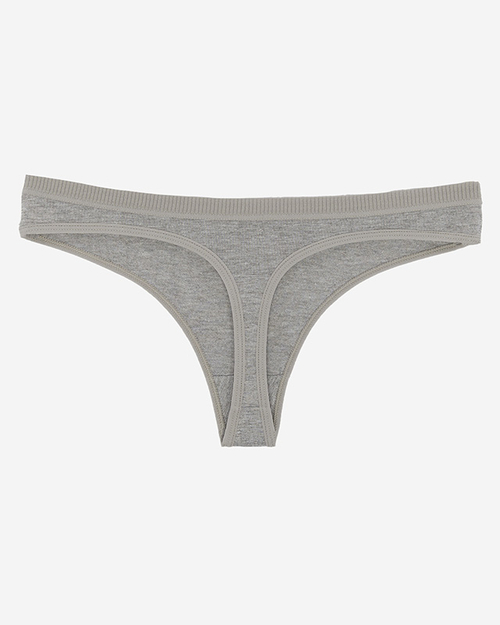 Сірі жіночі одноколірні стрінги Нижня білизна
