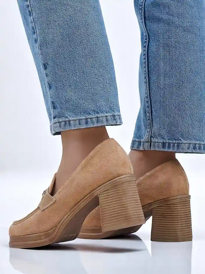 Royalfashion dámské mokasíny s blokovým podpatkem Evelay