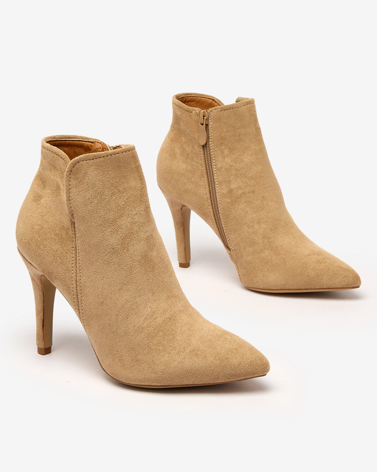 Royalfashion Světle hnědé dámské jehlové boty Amalenika