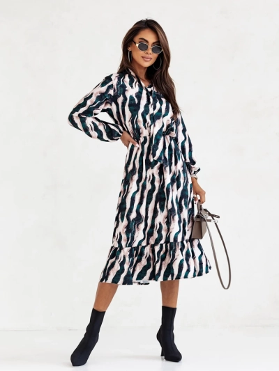 Royalfashion Dámské midi šaty s potiskem