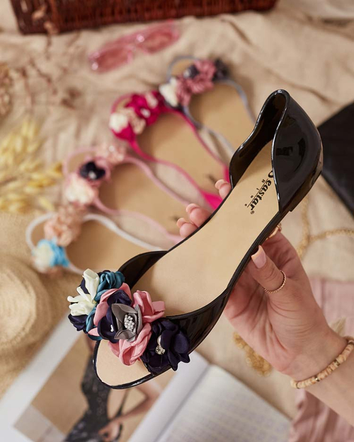 Royalfashion Гумові балетки з квіткою Koddies