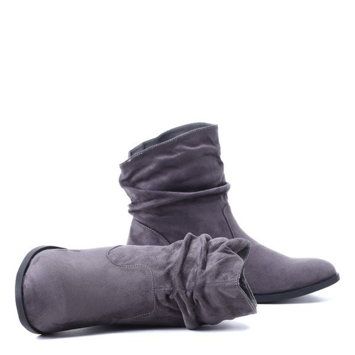 Szare botki Peggy- Obuwie