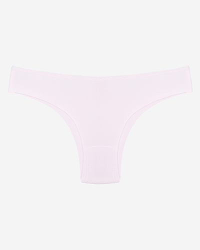 Světle růžové dámské hladké podprsenkové kalhotky - Spodní prádlo