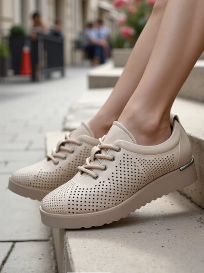 Royalfashion Dámské perforované loafers Gofielle