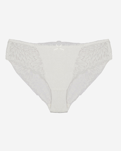 Білі мереживні трусики