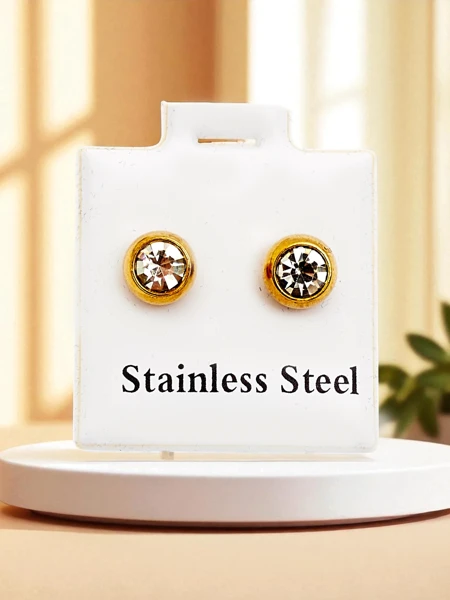 Royalfashion Жіночі сережки-кільця з кубічним цирконієм