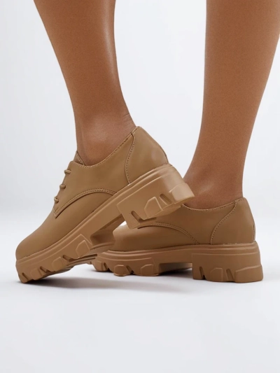 Royalfashion Dámské šněrovací boty s tlustší podrážkou Gofey