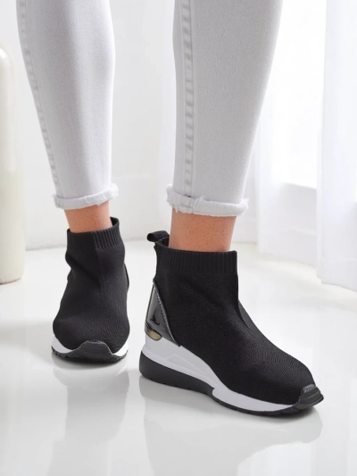 Royalfashion Dámské nazouvací wedge tenisky s kamínky Viseq
