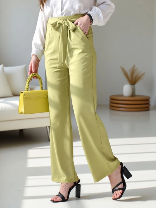Royalfashion Широкі жіночі штани з поясом