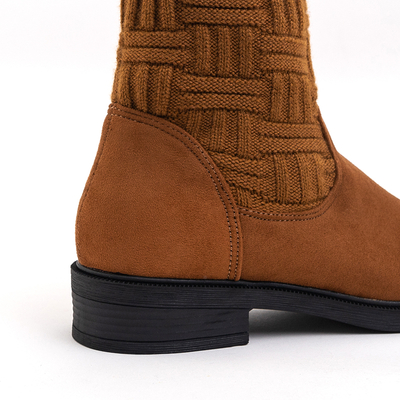 Коричневі жіночі черевики з еластичною халявою Asencion