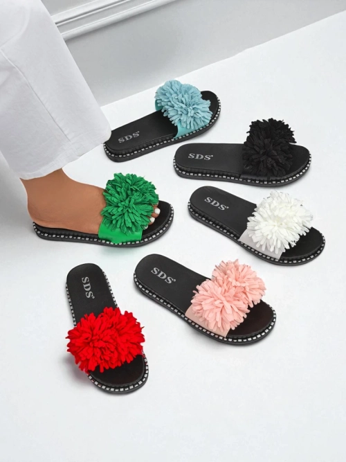 Royalfashion Жіночі шльопанці на плоскій підошві Flora Blide