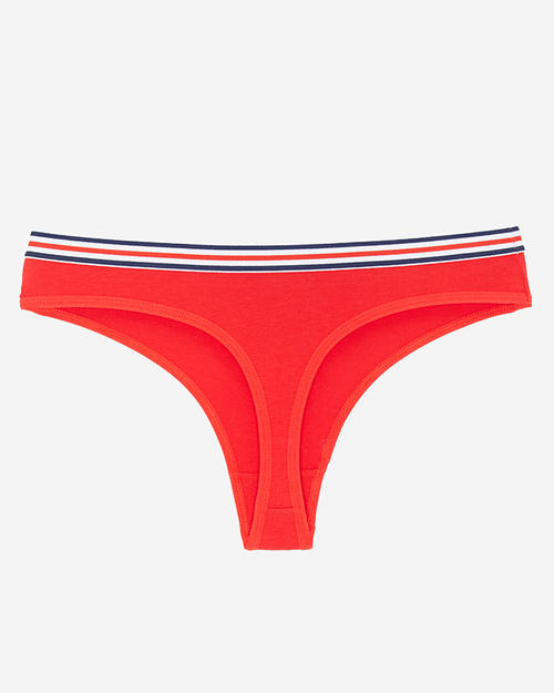 Червоні жіночі трусики з принтом