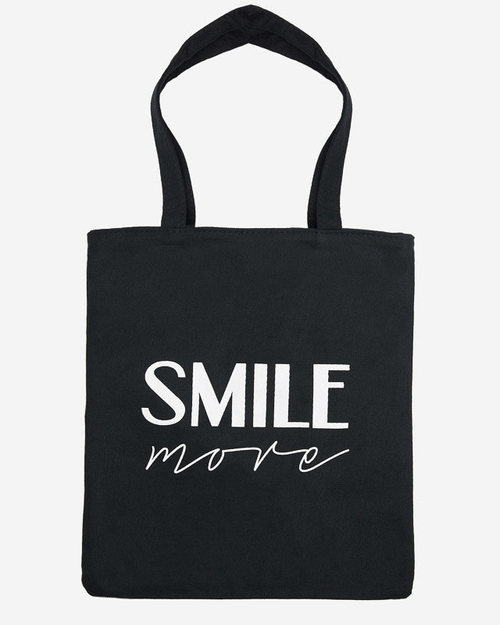 Чорна тканинна сумка з написом - Аксесуари