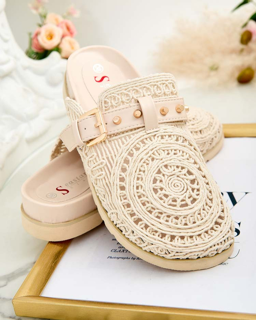 Royalfashion Жіночі шльопанці з вишивкою Leronip