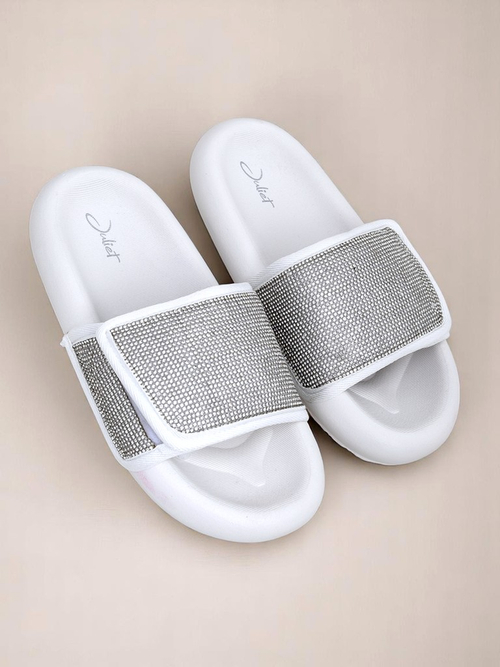 Royalfashion Жіночі шльопанці на плоскій підошві Sparkle Step