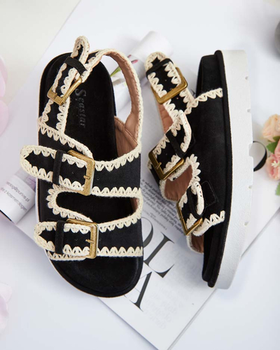 Royalfashion Dámské semišové sandály Lunnay eko