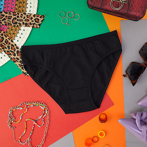 Чорні бавовняні жіночі трусики, труси - Нижня білизна