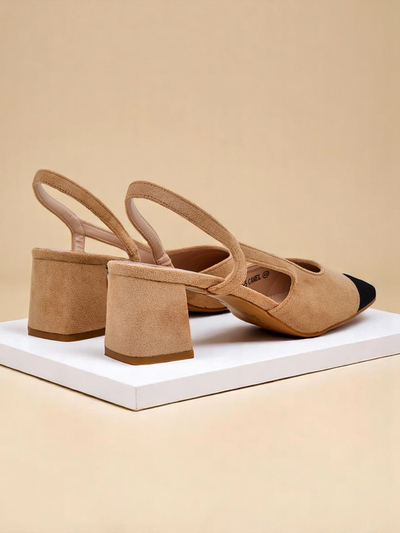 Royalfashion Dámské lodičky na nízkém podpatku s ozdobnou špičkou Eleganzo