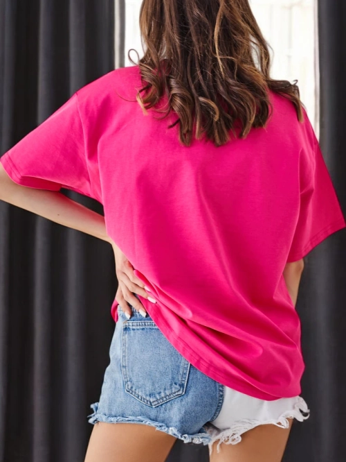 Royalfashion Cotton Women's T-shirt Rose Flower