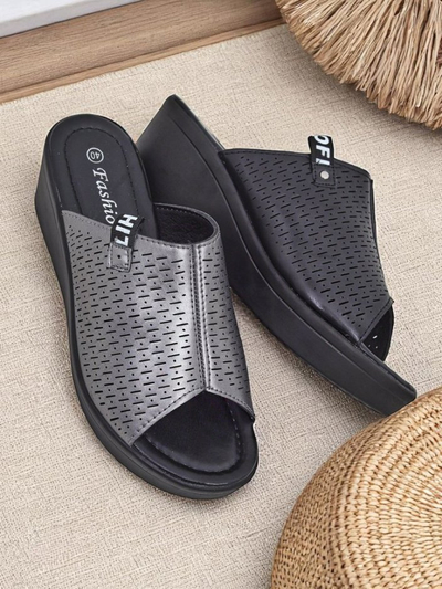 Royalfashion Dámské pantofle na klínku Luna Wedge