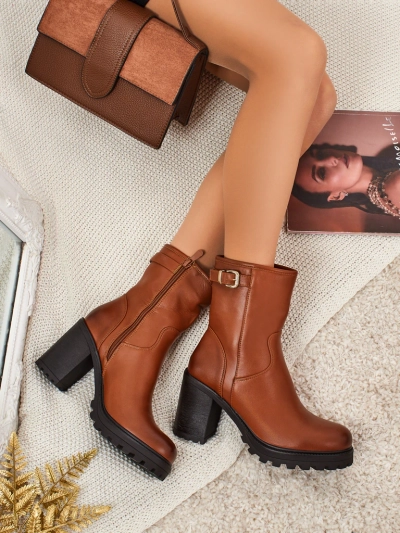 Ботильйони жіночі еко шкіряні на підборах Sylvarra