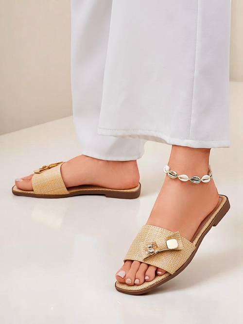 Royalfashion Жіночі капці з соломи Сандалі Aurelia