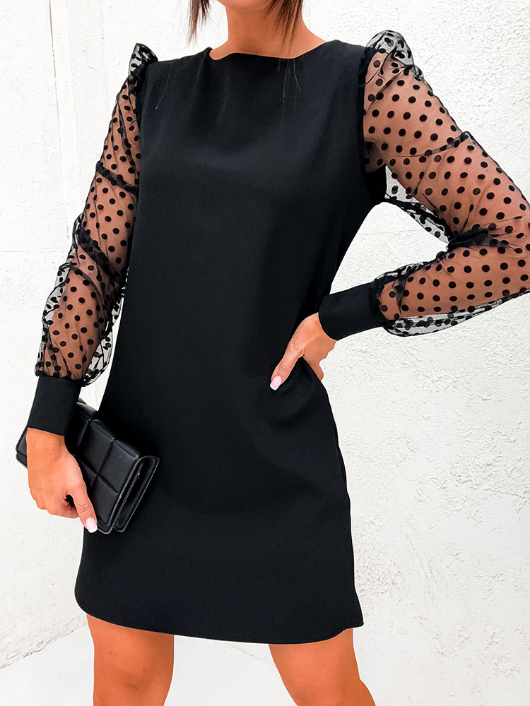 Royalfashion Klasické dámské šaty ke kolenům v černé barvě