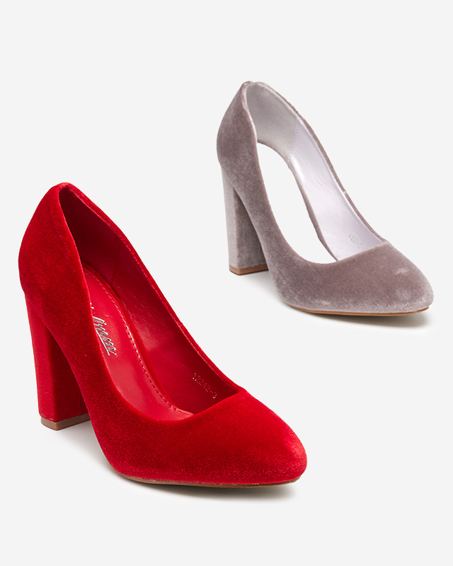 Světle šedé lodičky na sloup Scultu - Obuv