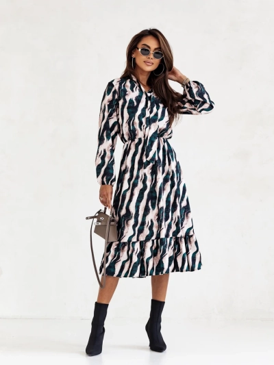 Royalfashion Dámské midi šaty s potiskem